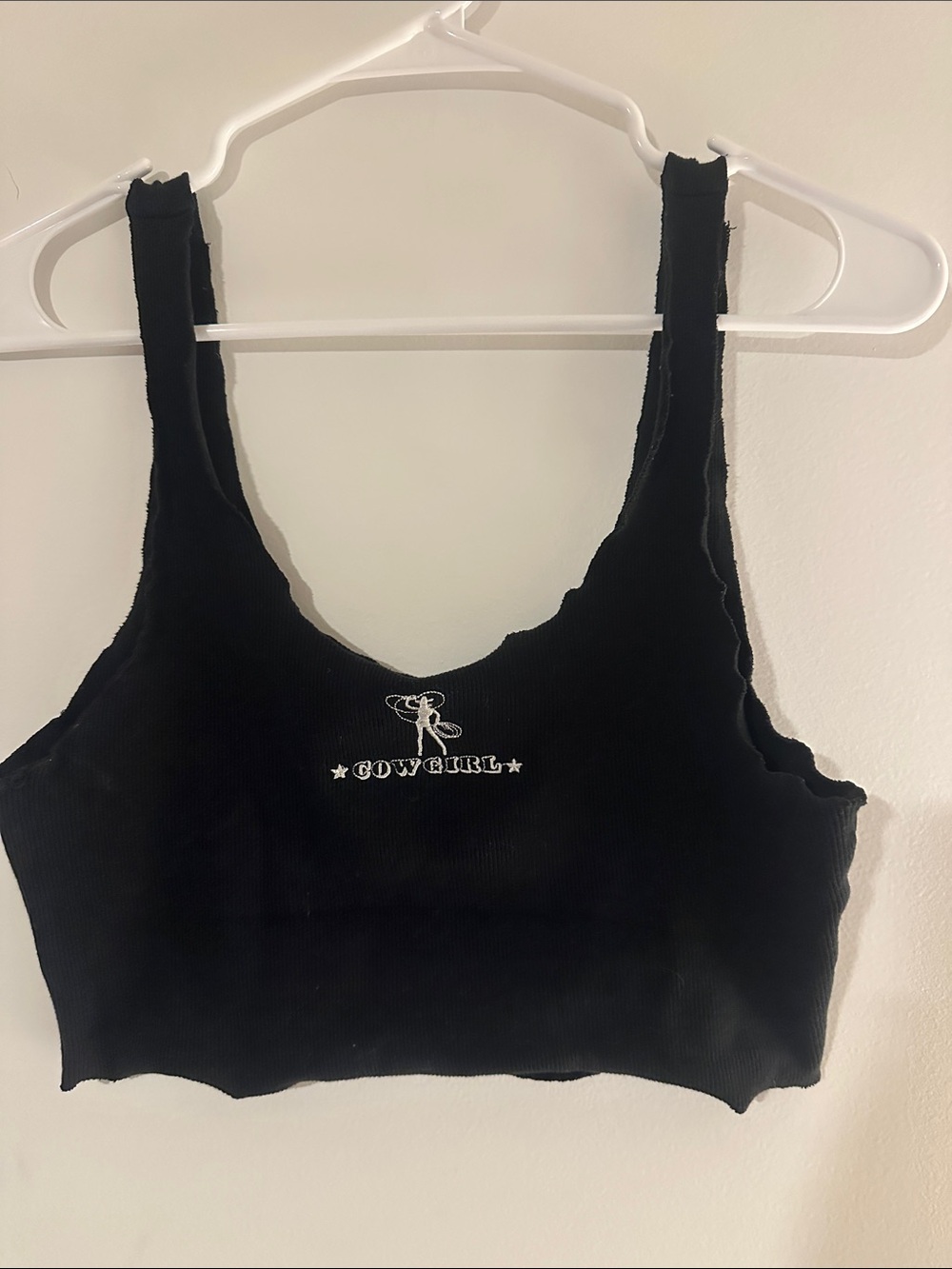 Forever 21 Black Ribbed Button-Front Crop Top